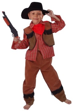 STRÓJ MŁODY KOWBOJ Z KAPELUSZEM 7-8 LAT RANCHO YELLOWSTONE