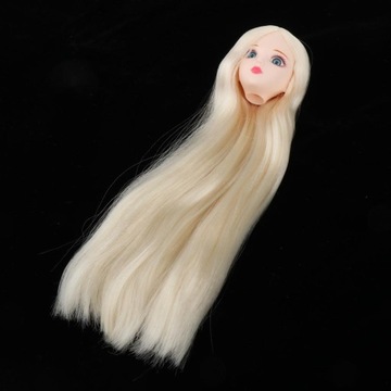 1/6 BJD Makeup Face Head Złote włosy