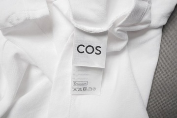 COS polo biała koszulka regular pima cotton L