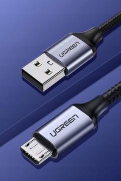 Кабель Ugreen USB-A - micro USB, 1 м, 2,4A QC 3.0