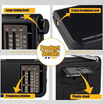 Радиобатареи AM, FM, SW Retekess V117