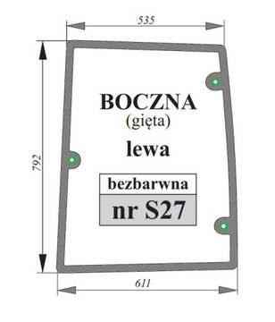 Szyba boczna lewa zetor major 80 koja
