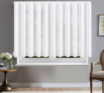 ГОТОВАЯ ШТОРА ИЗ ВУАЛИ НА ЛЕНТЕ ГЛАДКАЯ ШТОРА ВУАЛЬ БЕЛАЯ 400х130 см