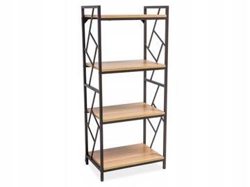 REGAŁ METAL BRĄZ DĄB STYL SCANDI 52x48/147 cm