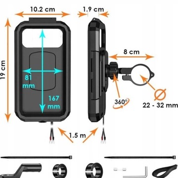 Uchwyt Motocyklowy na Telefon Uchwyt Indukcyjny do Telefonu