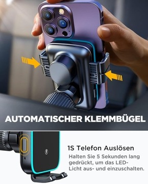 UCHWYT SAMOCHODOWY NA TELEFON Z ŁADOWANIEM INDUKCYJNYM JOYROOM JR-ZS246