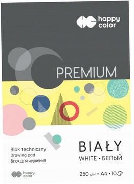 Blok techniczny A4, 10 arkuszy Happy color