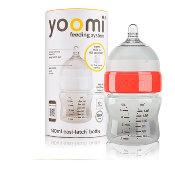 YOOMI BUTELKA czerwona 140 ml ze SMOCZKIEM 0m+