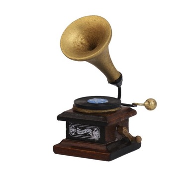 Винтажный проигрыватель пластинок, миниатюрный кукольный домик проигрывателя пластинок