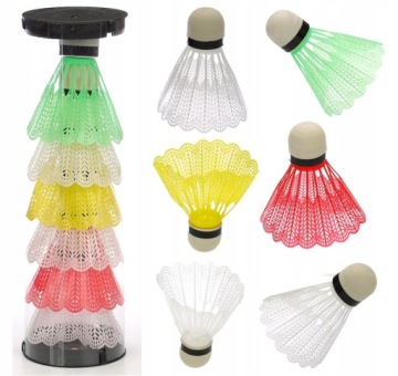 LOTKI DO BADMINTONA KOLOROWE PLASTIKOWE 6 SZT.