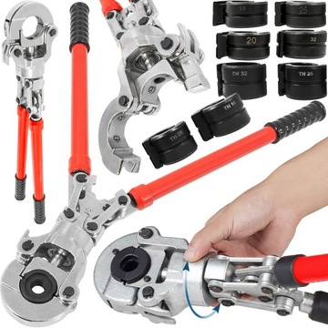 ZACISKARKA DO RUR PEX PRASKA PRASA HYDRAULICZNA Z OBROTOWĄ GŁOWICĄ 16-32mm
