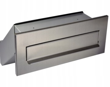 ПРОХОДНОЙ ПОЧТОВЫЙ ЯЩИК НЕРЖАВЕЮЩАЯ СТАЛЬ INOX ДЛЯ НАСТЕН 26-42 см 3 КЛЮЧА