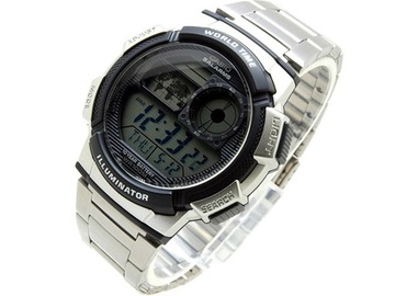 ZEGAREK MĘSKI CASIO AE-1000WD 1A (zd073h) - WORLD TIME + BOX