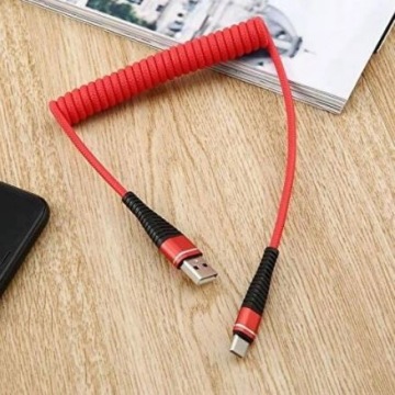 УДЛИНИТЕЛЬНЫЙ USB-КАБЕЛЬ СПИРАЛЬНОЙ ПРУЖИНЫ ДЛЯ IPHONE