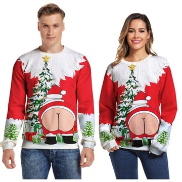 BOŻE NARODZENIE ŚWIĘTA Bluza Sweter MIKOŁAJ 3XL