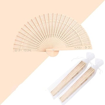 WACHLARZ SKŁADANY AŻUROWY BAMBUSOWY TANIEC ŚLUB PRZYJĘCIE