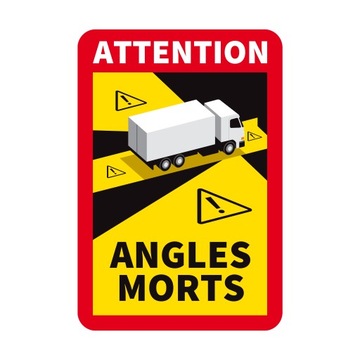 Naklejka Francja Angles Morts TIR na PLANDEKĘ