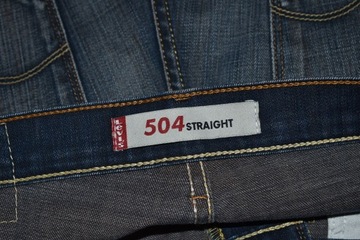 Levis 504 Straight Stretch Spodnie Jeans 33/34