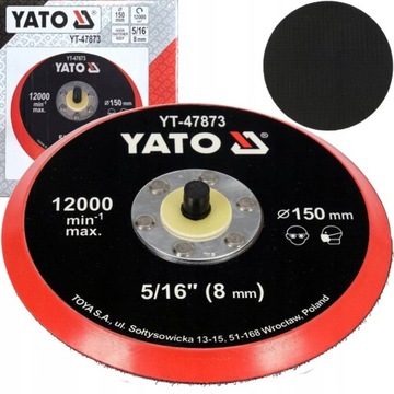TALERZ POLERSKI 150MM TARCZA DYSK Z RZEPEM 5/16