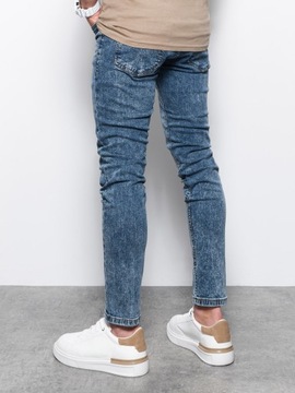 Spodnie męskie jeansowe SKINNY FIT nieb P1062 M