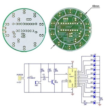 10 красочных светодиодов с голосовым управлением для обучения пайке