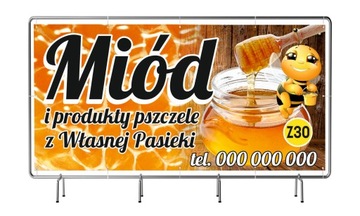 РЕКЛАМНЫЙ БАННЕР 2х1м картофель яйца фрукты мед