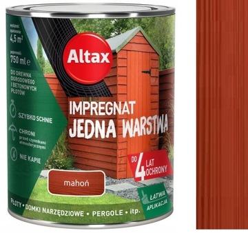 ALTAX IMPREGNAT DO DREWNA OGRODOWEGO 0,75L MAHOŃ