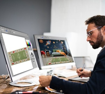 ДЕТСКИЙ КОВЕР ДЕТСКИЙ КОВЕР ДЛЯ МАЛЬЧИКА ПИТЧ ЕВРО ШАР 120х170