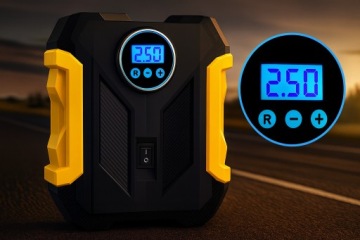 КОМПРЕССОР АВТОМОБИЛЬНЫЙ КОМПРЕССОР ЭЛЕКТРИЧЕСКИЙ КОЛЕСНЫЙ НАСОС LED 12V 10BAR LCD