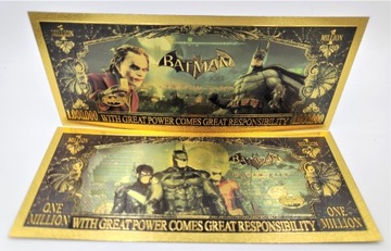 Красивая коллекционная позолоченная банкнота «Бэтмен IV»