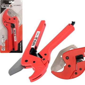 НОЖНИЦЫ С ТРЕЩОТКОЙ YATO ЩИПЦЫ ДЛЯ ТРУБ ПВХ ПП 3-42 ММ YT-2231