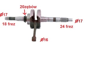 WAŁ KORBOWY QUAD ATV 250 BS250S-5 JIANSHE PUMA
