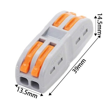 Szybkozłączka Elektryczna drut linka - 2x2 kable