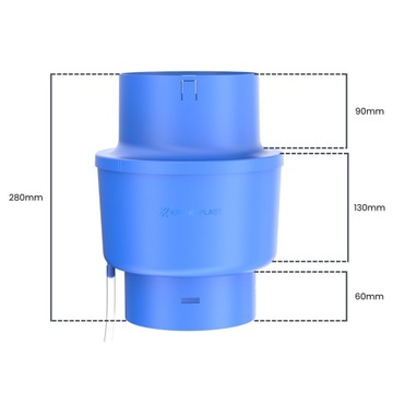 Skraplacz do kominka + ZAWÓR ZWROTNY fi 150mm