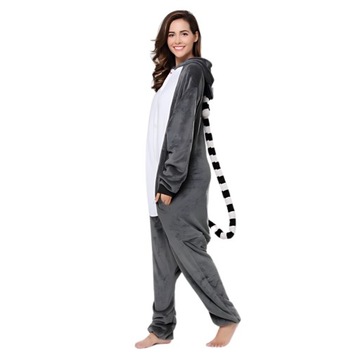 Комбинезон-пижама кигуруми, костюм лемура, размер M: 155–165 см