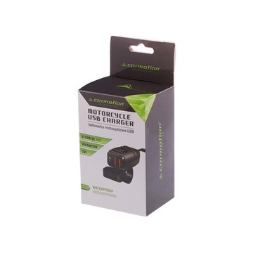 Зарядное устройство для мотоцикла 2x USB 3.4A с вольтметром