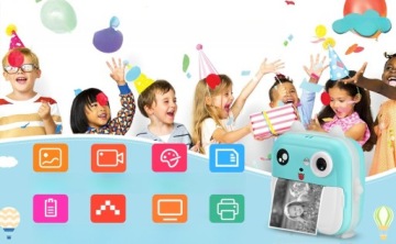 ДЕТСКАЯ МГНОВЕННАЯ КАМЕРА ДЛЯ ПРИНТЕРА ИГРОВАЯ КАМЕРА FULL HD 1080P ЗЕЛЕНАЯ