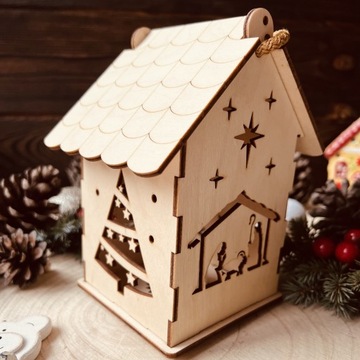 Светодиодный деревянный фонарь Advent Lantern для детей XL