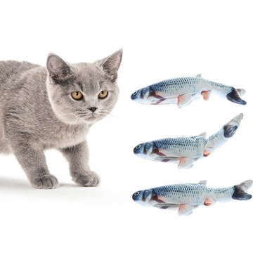 ELEKTRYCZNA RYBA SKACZĄCA DLA KOTA RYBKA INTERAKTYWNA KOCIA ZABAWKA USB