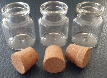 Стеклянные бутылки с пробками, набор 50 шт.