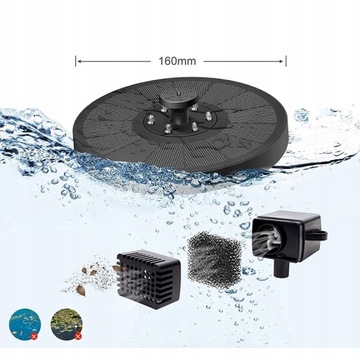 СОЛНЕЧНЫЙ ФОНТАН ДЛЯ ПЛАВАЮЩЕГО НАСОСА ДЛЯ ПРУДА