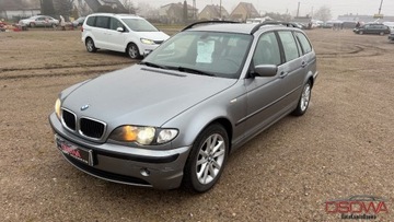 BMW Seria 3 E46 Touring 320 d 150KM 2004 BMW Seria 3 2.0d 150 KM automat skory bi xenon Czarny sufit stan tech per, zdjęcie 1