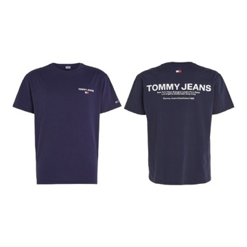 TOMMY HILFIGER KOSZULKA MĘSKA T-SHIRT TJM CLASSIC LINEAR BACK GRANATOWA L