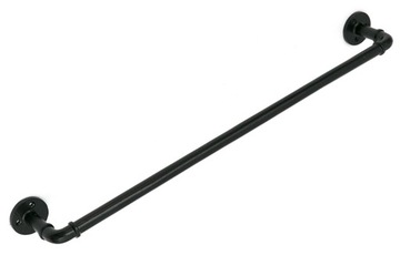 WIESZAK CZARNY NA RĘCZNIK 60cm ŁAZIENKOWY UCHWYT