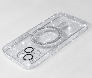 Чехол для Apple iPhone 13 | 14 GLITTER для стекла MagSafe CLEAR SHINE