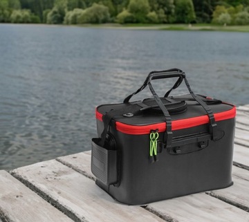 ВЕДРО РЫБАЛОЧНОЕ для живой рыбы, складное с крышкой, сумка-контейнер, 23 литра