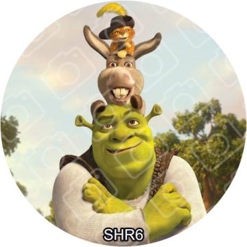 SHREK CAKE CAKE DECORATION Birthday Cake Wafers Sugar Print 20 см