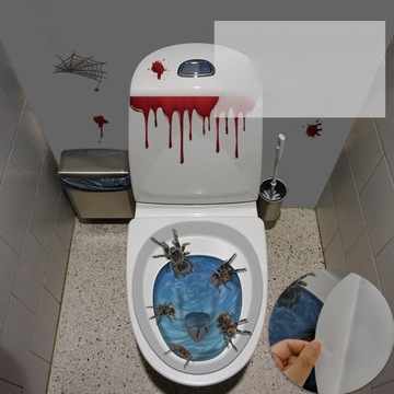 ХЭЛЛОУИН ТРИЛЛЕР ПАУК С ДНЕМ СЧАСТЛИВЫЕ НАКЛЕЙКИ НАКЛЕЙКА НА КРЫШКУ УНИТАЗА