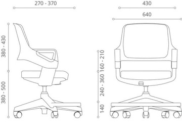 Rookee krzesło dla dziecka regulowane - Burgundy