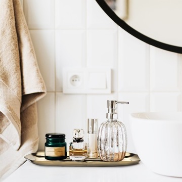 Поднос для украшений, кольцевая пластина, нержавеющая сталь, большой рифленый металл.